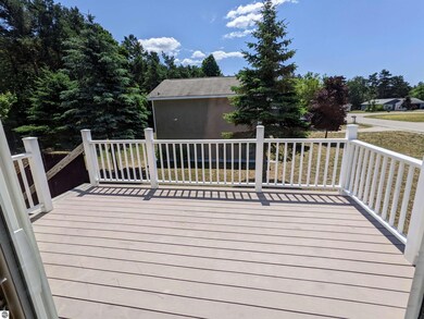 Deck off of kitchen area.