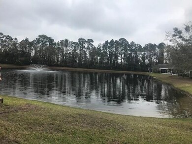 Pond with fountain