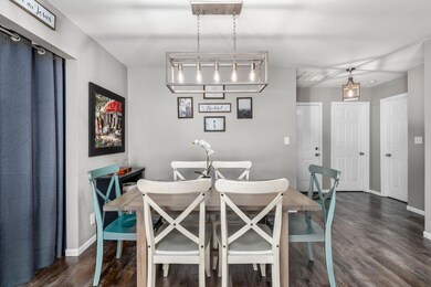 Dining Room with Updated Lighting