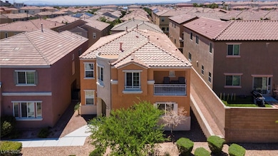 Aerial view of residential area