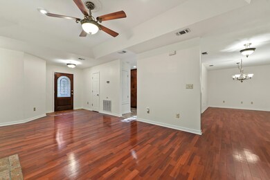 Family room open to kitchen and dining