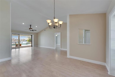 View from dining room into living room