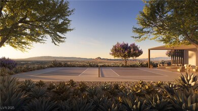 View of tennis court featuring a mountain view
