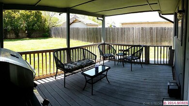 Large covered back patio