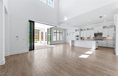 Gathering room open to kitchen