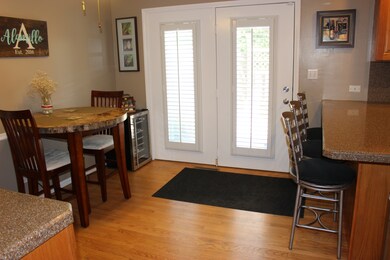 Double doors to private patio