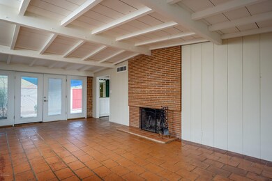 Large Brick Wood Burning Fireplace