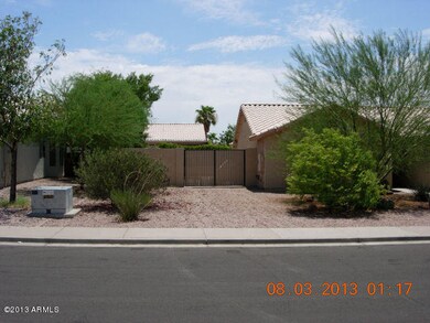 Front left side of yard