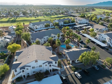 Aerial perspective of suburban area with a local g