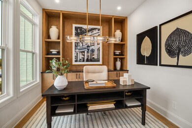 If you work from home, this Office space will surely give you the area where you can make important decisions and get things done! Built In Bookcase is a custom option available. Pic is from our Harpeth Model Home here at August Park.