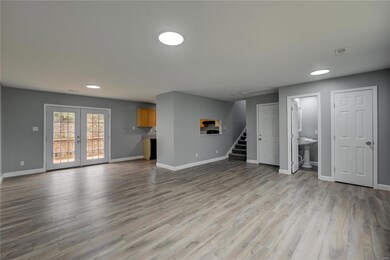 Newly installed French doors