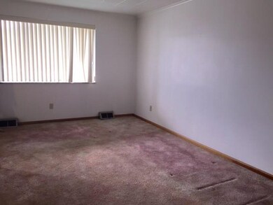 Living room area with neutral carpeting and wall, 