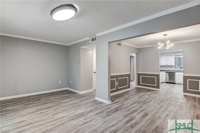 Living area looking into dining area
