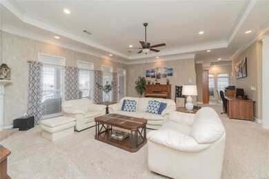 Formal Living Room with tray ceilings