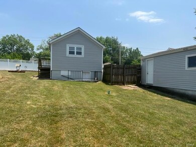 Back yard and garage