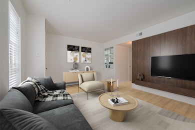 Virtually enhanced living space. This room is a bl