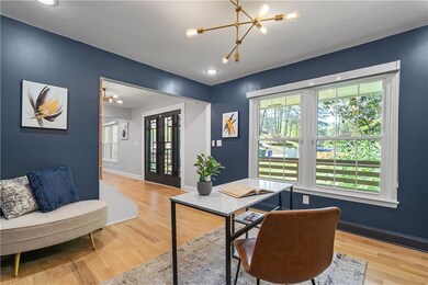 Home office featuring a wealth of natural light an