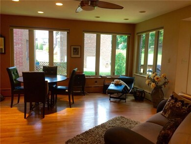 First Floor family room is flooded with light!