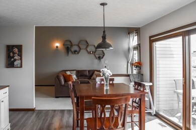 The dinette has sliding doors to the deck.