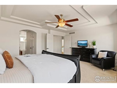 Double doors open to your luxurious primary suite complete with tray ceilings and a serene 5 piece ensuite with two walk-in closets.