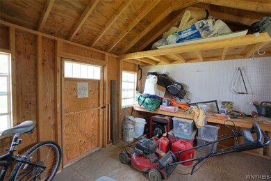 Interior of shed