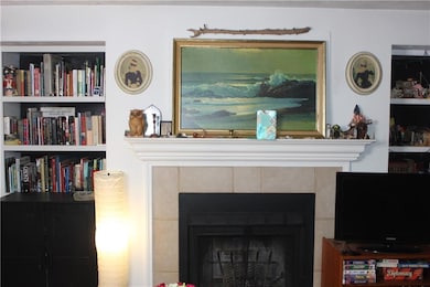 Detailed view of a fireplace