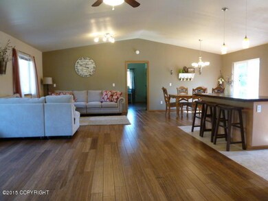 Huge open living room and kitchen