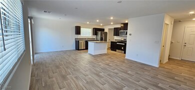 kitchen, floor plan, light wood finished floors, recessed lighting, and a center island