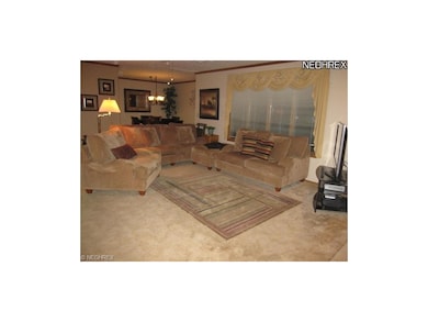 Spacious Living Room with big, bow window.