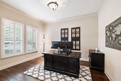 To the left of the foyer as you enter the home is a sizable study/office area.
