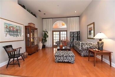 Formal living room with new wood floors.