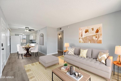 Virtually Staged Family room/dining