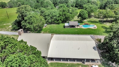 Aerial of home & pool