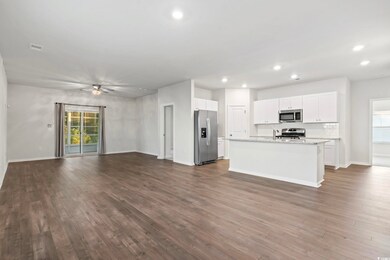 Kitchen with appliances with stainless steel finis