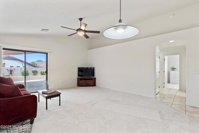 Great room with vaulted ceiling.