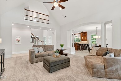 Spacious Living Room open to the kitchen