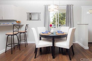 dining room and countertop with barstools