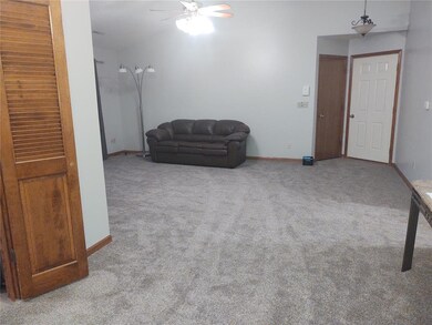Living room with new carpet