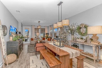 Dining room featuring light wood-type flooring