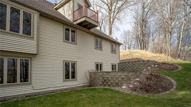 Notice all the care taken to landscape the yard with the use of retaining walls.