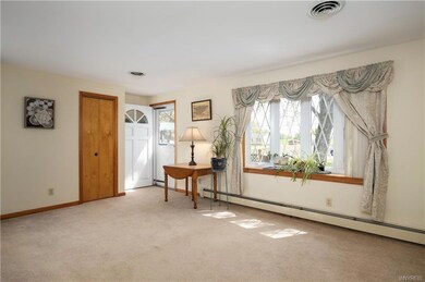 Family room with east facing windows
