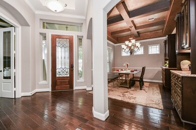 Upon entering are beautiful floors and the dining