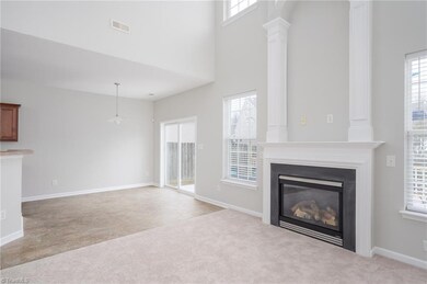 Living room and eat-in kitchen area