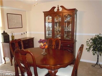 Dining Room - Dining area with chair rail has slid