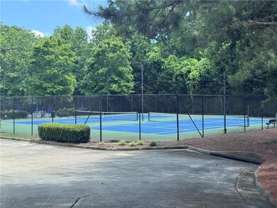 View of tennis court