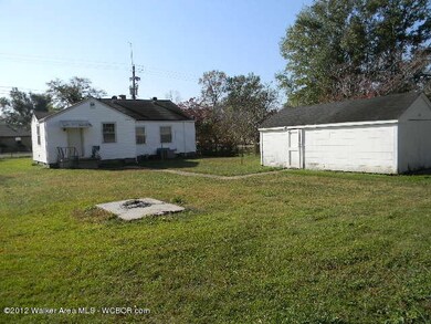 back view of home and detached garage