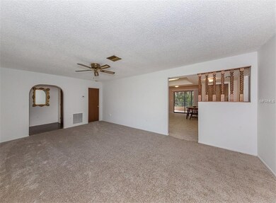 View of the living area with access to the kitchen