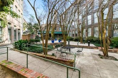 What a view of the courtyard just outside the door
