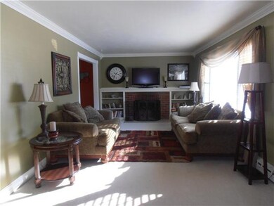 Living Room. Large living room with wood burning f