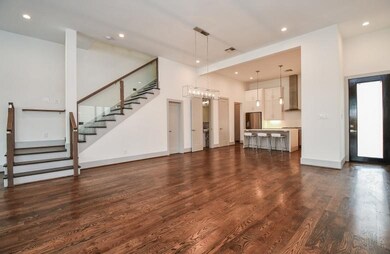 Entering into an ultra modern open concept home